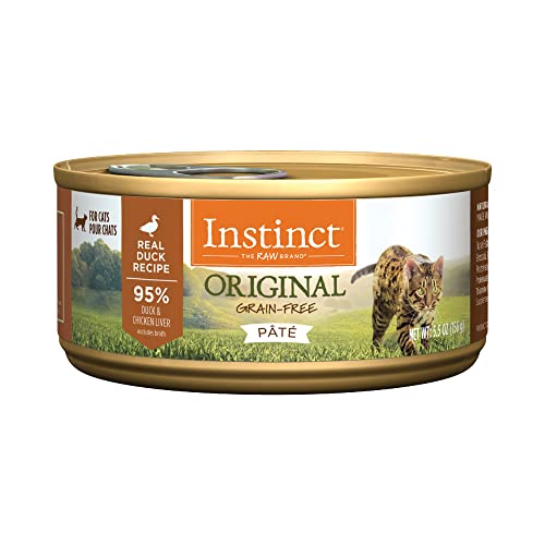 Instinct Original Grain Free Real Duck Recipe Natural Wet Canned Cat Food, 5.5 oz. Can, pack of 12