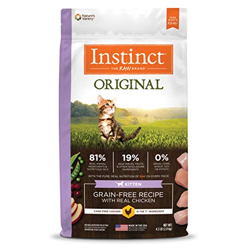 Instinct Original Kitten Grain Free Recipe with Real Chicken Natural Dry Cat Food, 4.5 lb. Bag