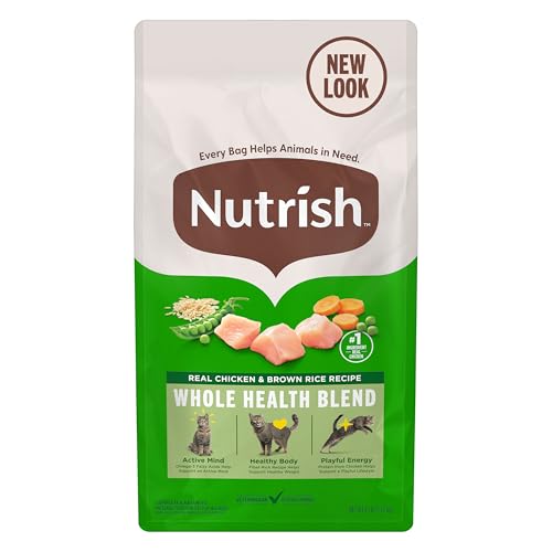 Nutrish Real Chicken & Brown Rice Recipe Dry Cat Food, 6 lb. Bag, Packaging May Vary (Rachael Ray)