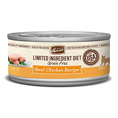 Merrick Limited Ingredient Diet Grain Free Real Chicken Recipe Pate Wet Cat Food - (24) 5 oz. Cans