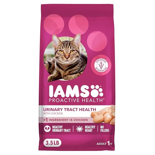 IAMS Proactive Health Adult Urinary Tract Healthy Dry Cat Food with Chicken, 3.5 lb. Bag