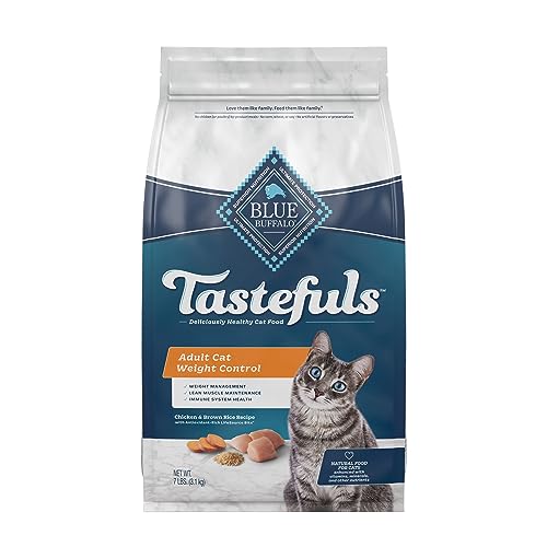 Blue Buffalo Tastefuls Weight Control Natural Adult Dry Cat Food, Chicken 7lb bag