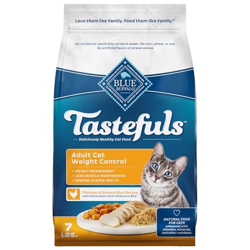 Blue Buffalo Tastefuls Natural Food for Adult Cats, Weight Control, 7-lb. Bag