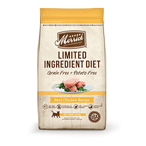 Merrick Limited Ingredient Diet Grain Free Chicken Dry Cat Food, 12 Lbs., Model:39034