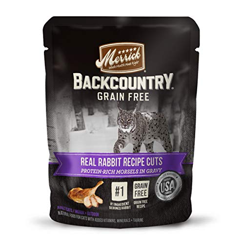 Merrick Backcountry Grain Free Gluten Free Premium High Protein Wet Cat Food, Rabbit Recipe Cuts With Gravy - (Pack of...